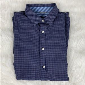 Geoffrey Beene Blue Long Sleeve Dress Shirt SZ L